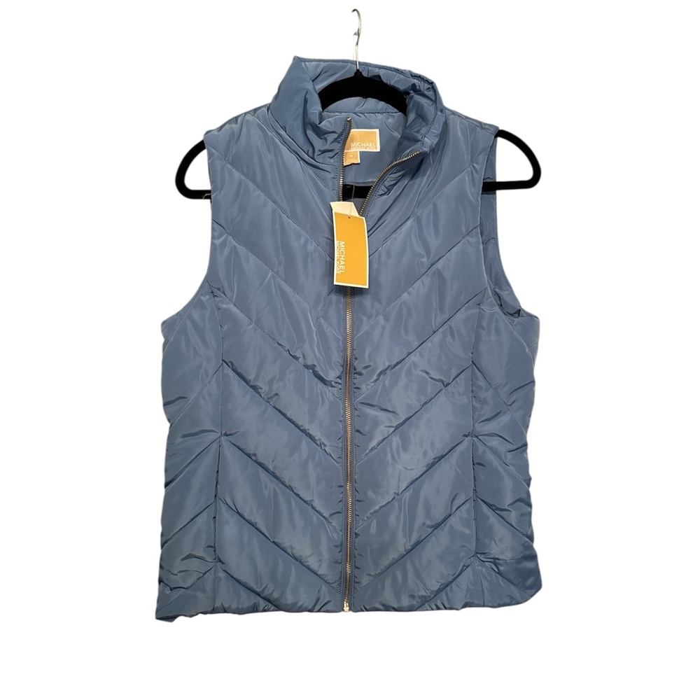 Michael Kors Quilted Blue Vest